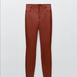 Zara faux leather leggings